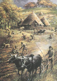 Ιδεαλιστική απεικόνιση των πρώτων Ευρωπαίων γεωργών.