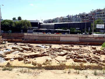 Άποψη του χώρου της ανασκαφής στην Πλατεία Σιντριβανίου της Θεσσαλονίκης.