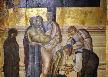 Αμφιπρόσωπη εικόνα της Αποκαθήλωσης στη Μονή Αγ. Προδρόμου