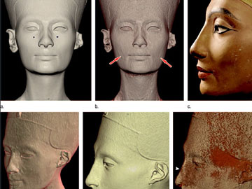 Αξονική τομογραφία αποκαλύπτει το κρυμμένο πρόσωπο της Νεφερτίτης