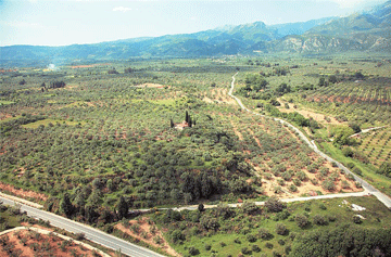 Η περιοχή του Αγίου Βασιλείου στη Λακωνία, όπου εντοπίστηκαν πινακίδες με Γραμμική Β΄ γραφή.