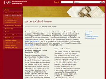 Νέα ιστοσελίδα για το πολιτιστικό δίκαιο των κρατών