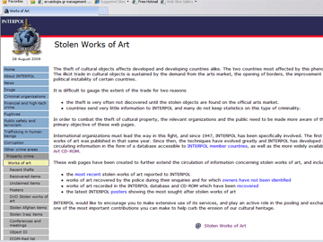 Oι κλεμμένες αρχαιότητες σε βάση δεδομένων της Interpol