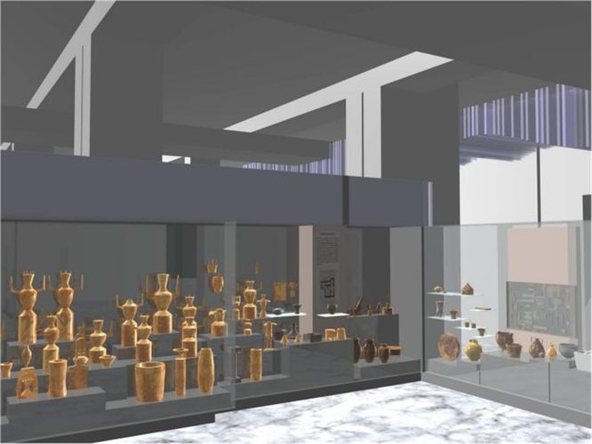 Εικαστική απεικόνιση αίθουσας του νέου μουσείου Ηρακλείου