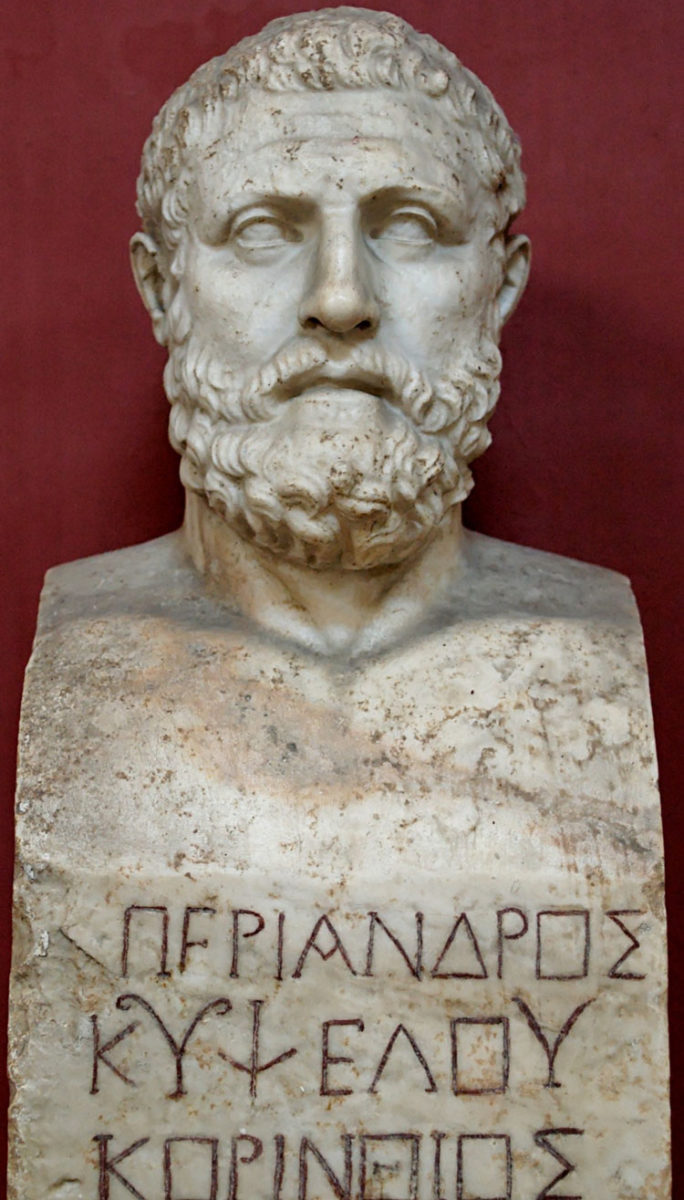 Ο Περίανδρος ο Κορίνθιος. Μαρμάρινη προτομή, ρωμαϊκό αντίγραφο ελληνικού πρωτοτύπου του 4ου αιώνα.