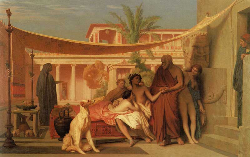 Ο Σωκράτης αναζητεί τον Αλκιβιάδη στο σπίτι της Ασπασίας. Έργο του Jean-Léon Gérôme (1861).