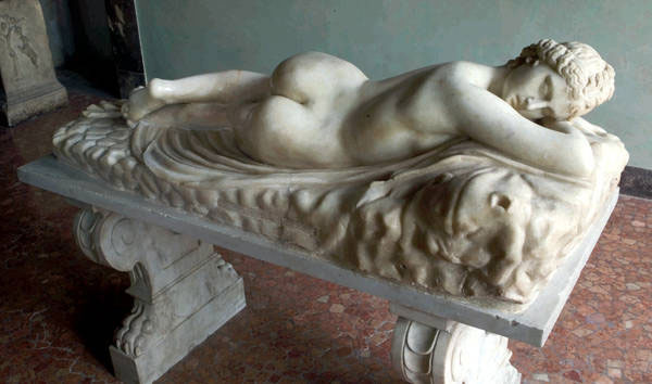Κοιμώμενος Ερμαφρόδιτος. 1ος αι. μ.Χ. Πινακοθήκη Ουφίτσι, Φλωρεντία.