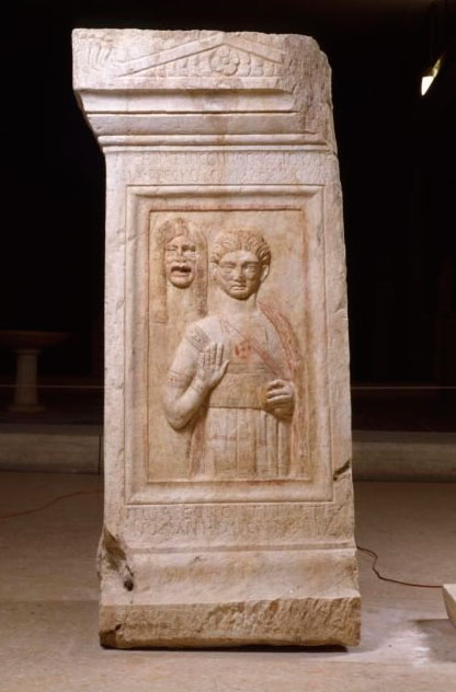 Ο Μάρκος Ουαρείνιος Αρέσκων έζησε και ερμήνευσε τραγικούς και άλλους ρόλους στη Θεσσαλονίκη (170-200 μ.Χ.).
