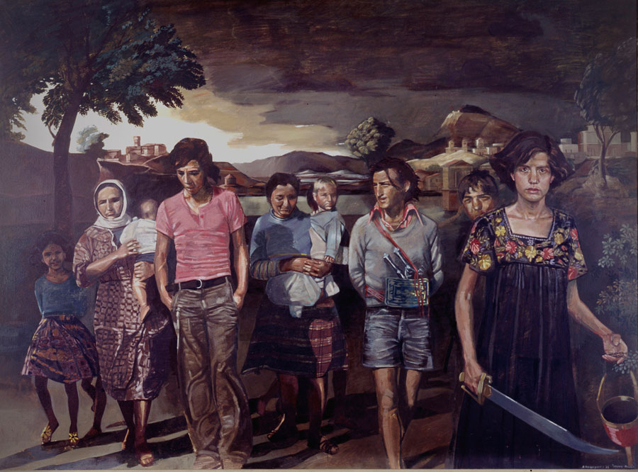 Κυριάκος Κατζουράκης, «Υβόννη Πουσέν», 1976, λάδι σε καμβά, 120x160 εκ.