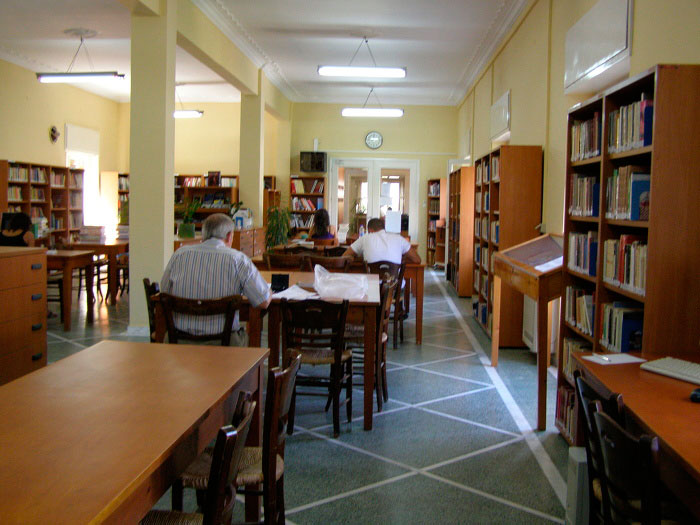 Άποψη του εσωτερικού της Δημοτικής Βιβλιοθήκης Χανίων.