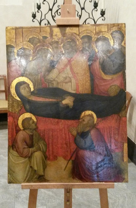 «Η Κοίμηση της Θεοτόκου», έργο του Αντρέα ντι Μπάρτολο, 14ος αιώνας.