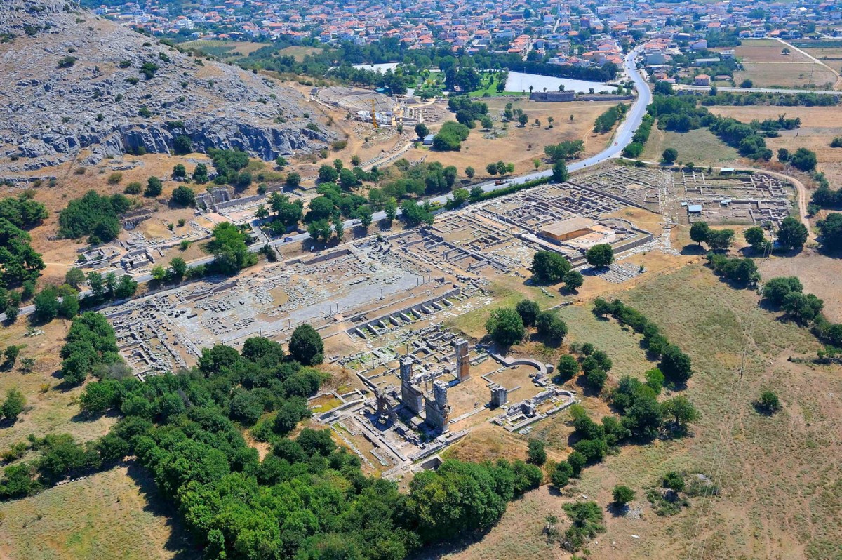 Άποψη του αρχαιολογικού χώρου των Φιλίππων (φωτ. Δήμος Καβάλας).
