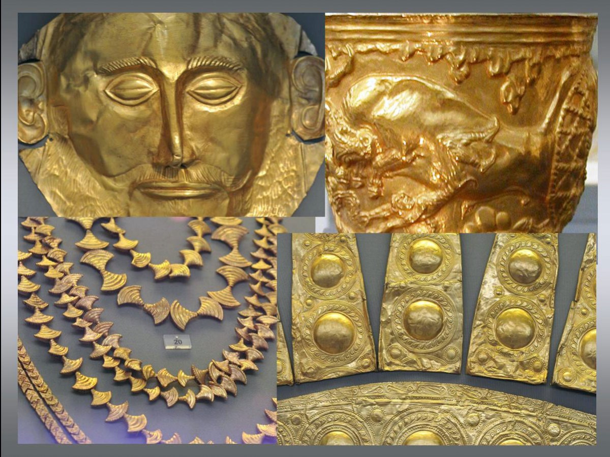 Μυκηναϊκοί θησαυροί στο Εθνικό Αρχαιολογικό Μουσείο.
