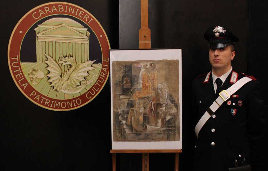 Πίνακας του Πάμπλο Πικάσο, τον οποίο ανέκτησε η ιταλική αστυνομία (φωτ. Ministero dei beni e delle attività culturali e del turismo).
