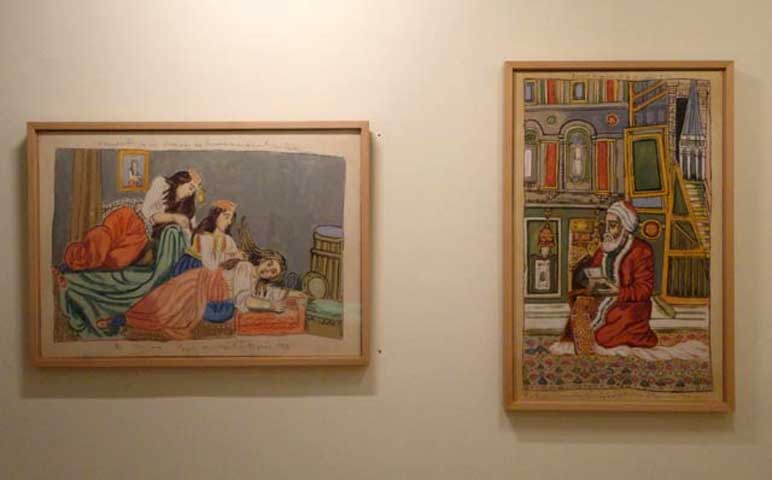 H Συλλογή του Μουσείου Θεόφιλου αποτελείται από 86 ζωγραφικά έργα σε ύφασμα που χρονολογούνται γύρω στο 1930 (φωτ. ΥΠΟΠΑΙΘ). 