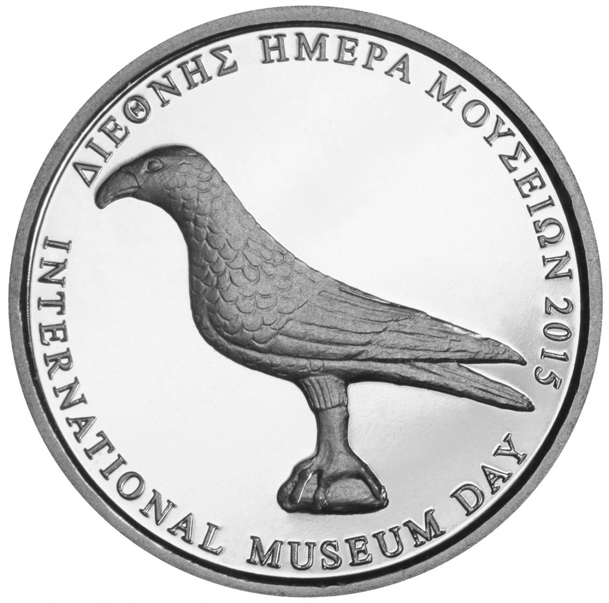 Αναμνηστικό μετάλλιο για τη Διεθνή Ημέρα Μουσείων 2015. © Μουσείο Ακρόπολης.