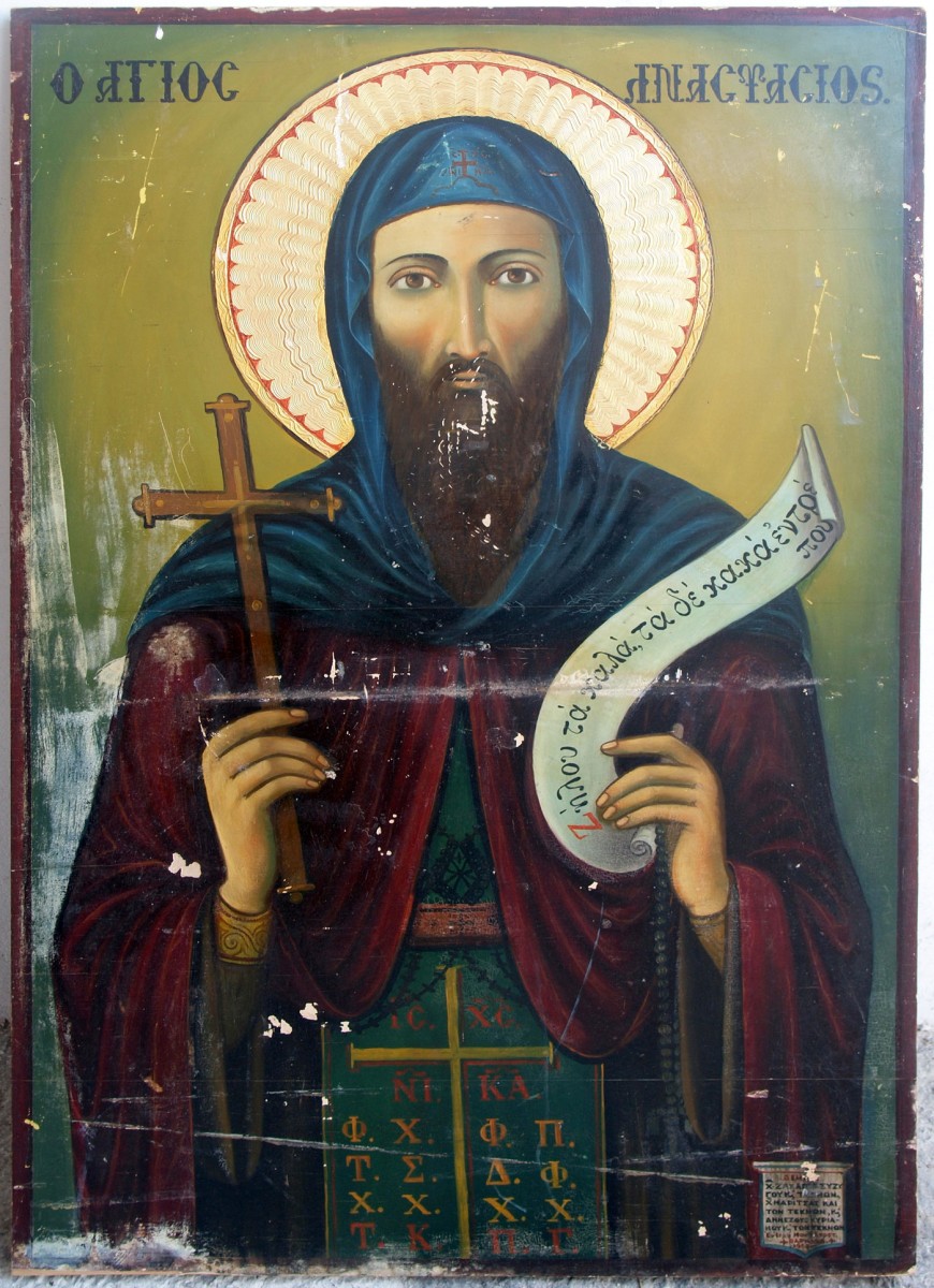 Εικόνα Αγίου Αναστασίου από το Λευκόνοικο (φωτ. Τμήμα Αρχαιοτήτων Κύπρου).