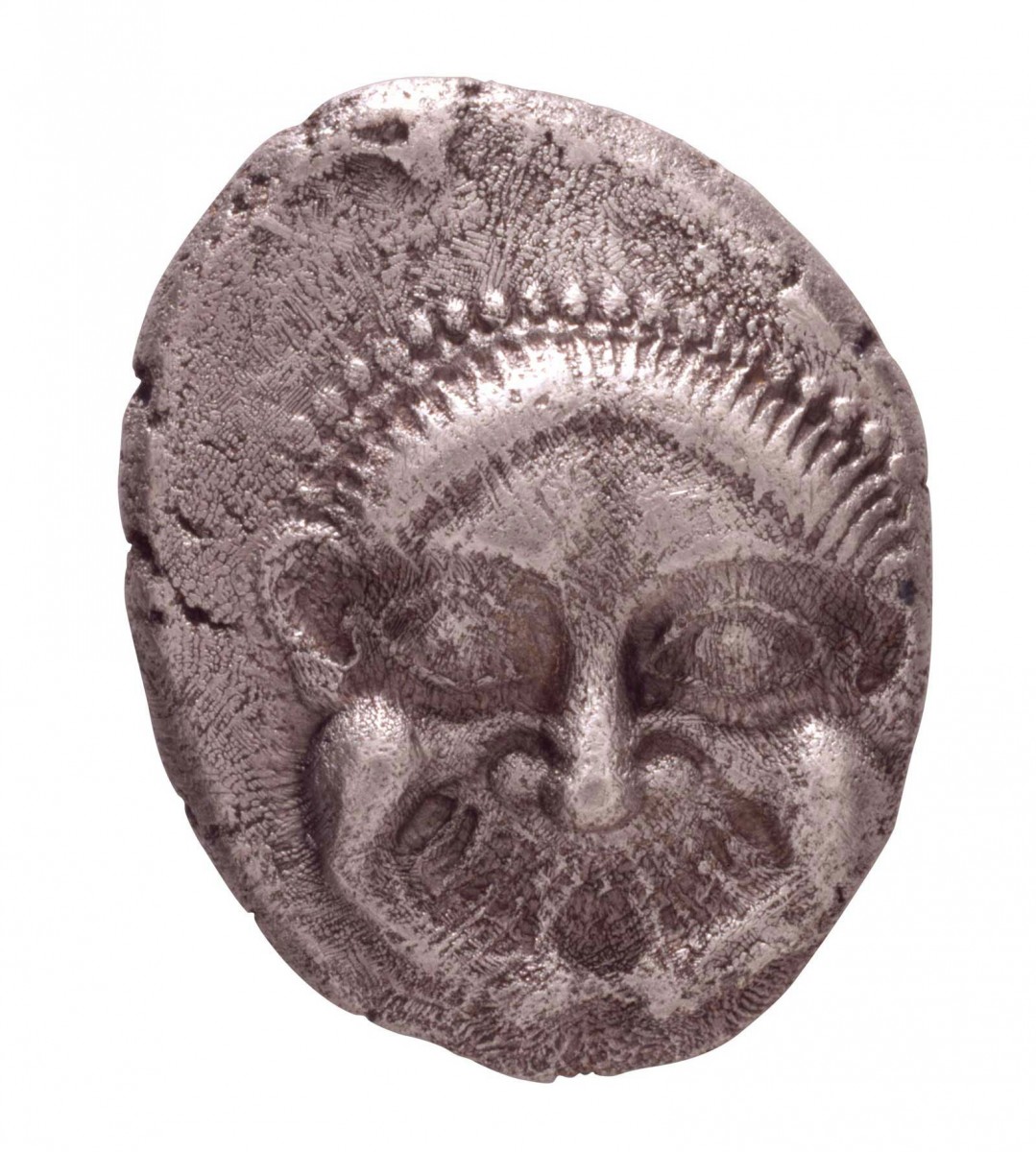 Αθηναϊκό τετράδραχμο με γοργόνειο, β’ μισό 6ου αι. π.Χ., Νομισματικό Μουσείο, Αθήνα.