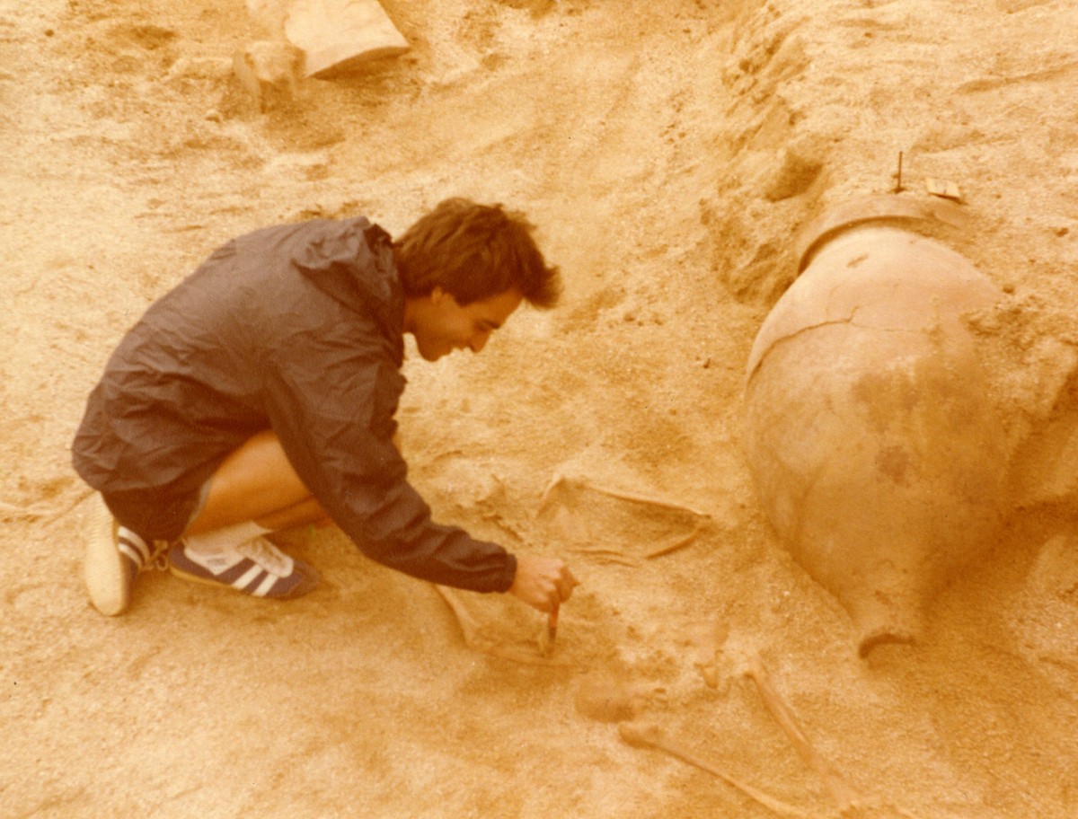 Νίκος Καλτσάς. Ανασκαφή στην Άκανθο, 1976.