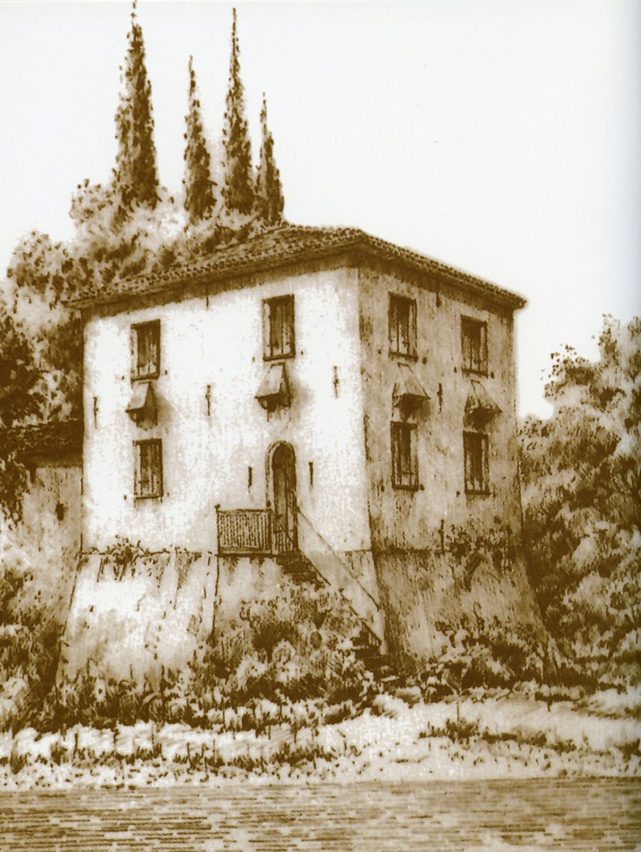 Σχέδιο του Πύργου Δομενεγίνη από τον R. Sargint, 1937 (φωτ. Εφορεία Αρχαιοτήτων Ζακύνθου).