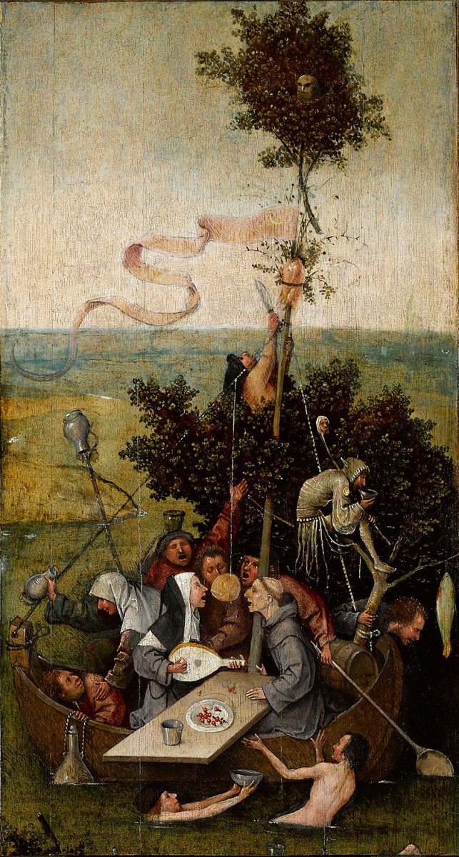 Ιερώνυμος Μπος, «Το πλοίο των τρελών», 1490-1500. Λούβρο, Παρίσι.