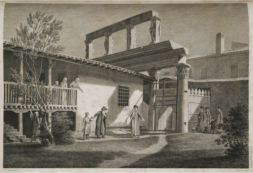 Οι «Μαγεμένες» σε γκραβούρα που φιλοτέχνησε το 1762 ο Bρετανός περιηγητής Τζέιμς Στούαρτ. 