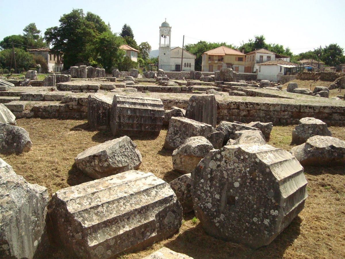 Άποψη του ναού της Αλέας Αθηνάς.