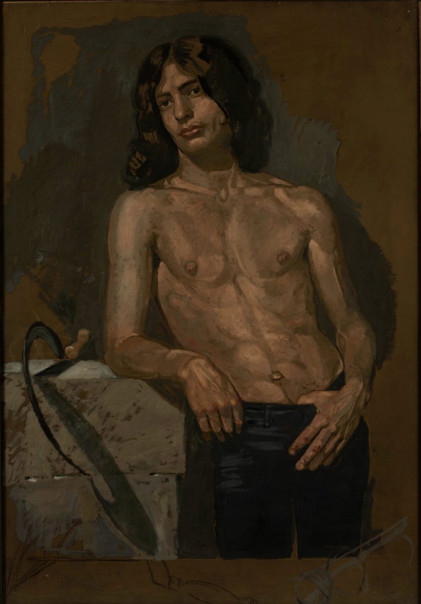 Γιάννης Τσαρούχης, ο Alain ως «Καλοκαίρι», 1976. Λάδι σε χαρτί, 116x81 εκ. Ίδρυμα Γιάννη Τσαρούχη, αρ. ευρ. 584.