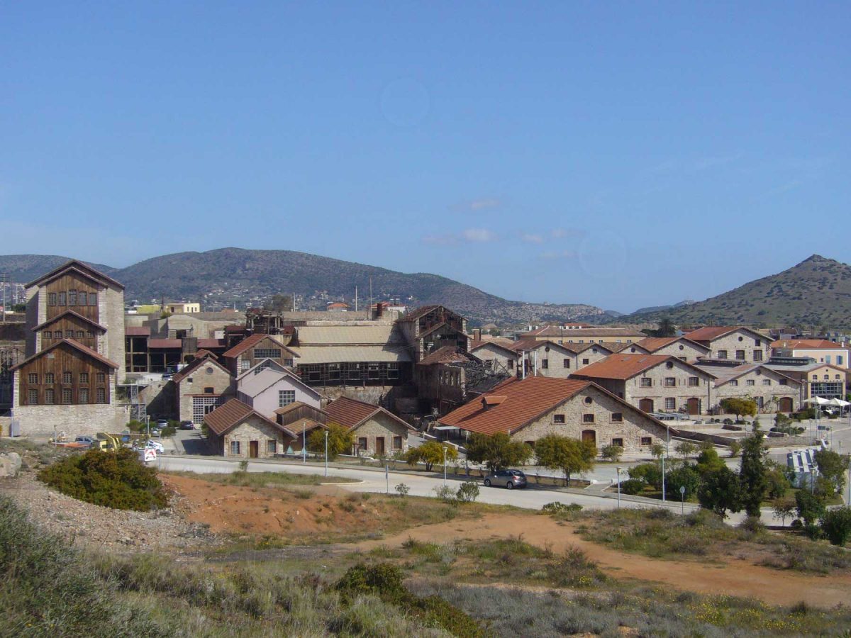 Συνολική άποψη των κτιρίων του Τεχνολογικού και Πολιτιστικού Πάρκου Λαυρίου (φωτ.: ΑΠΕ-ΜΠΕ / Νίκος Μπελαβίλας).