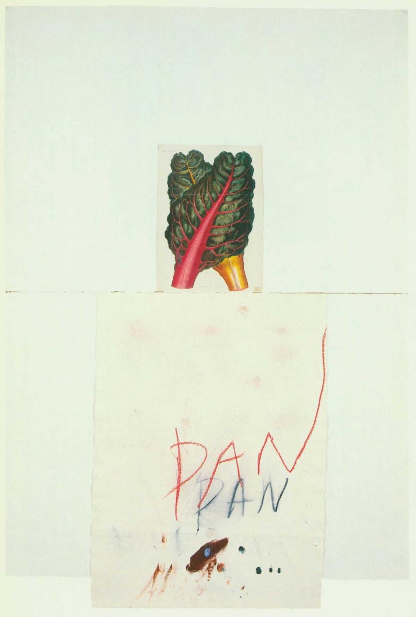 «Παν», 1975. Κολάζ, νερομπογιά και γραφίτης σε χαρτί. 148x100,2 εκ. Cy Twombly Foundation. Φωτ.: © Ευγενική παραχώρηση Cy Twombly Foundation.