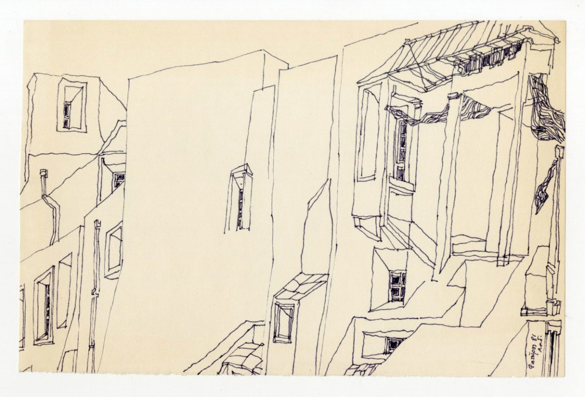 Δημήτρης Α. Φατούρος, «Χωρίς τίτλο», 1981. Μελάνι σε χαρτί, 18x24,5 εκ. 