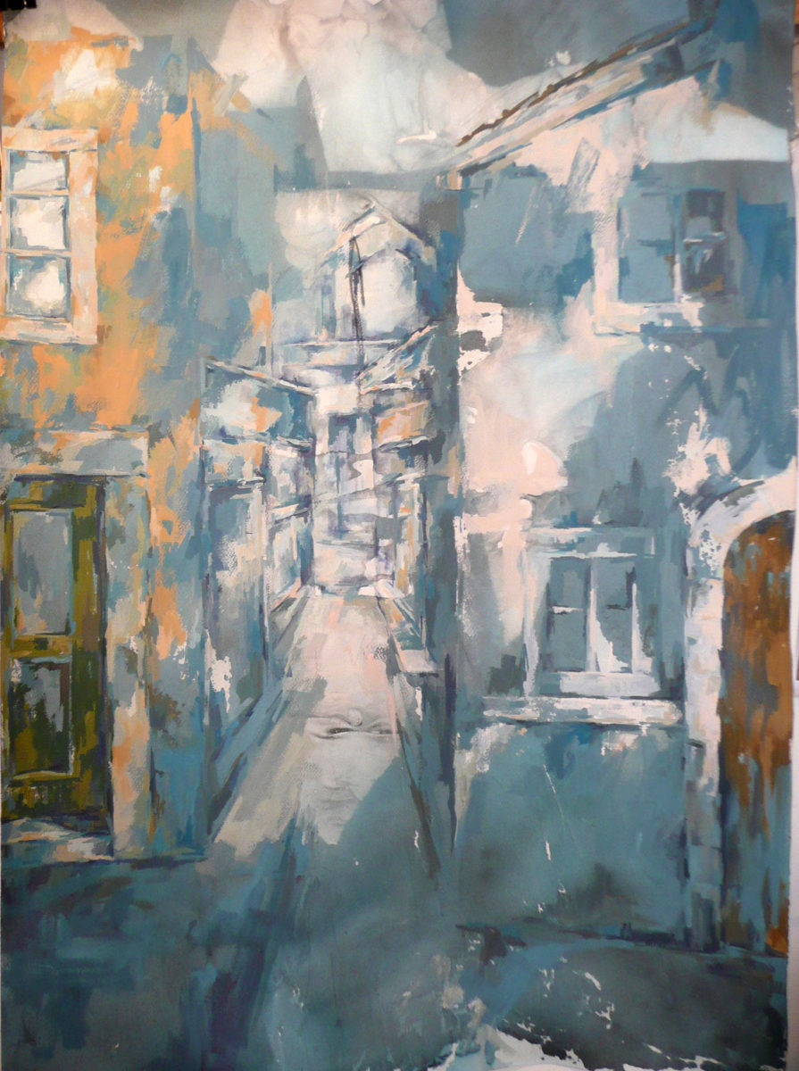 Άρτεμις Διαμαντή, «Όνειρο, μνήμη» (απόσπασμα). Ακρυλικά σε χαρτί.