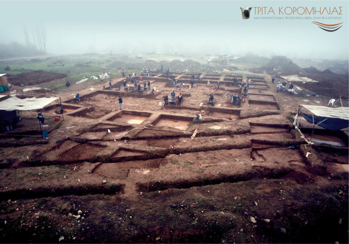 Άποψη της ανασκαφής στη θέση «Τρίτα» Κορομηλιάς (φωτ.: ΑΠΕ-ΜΠΕ). 