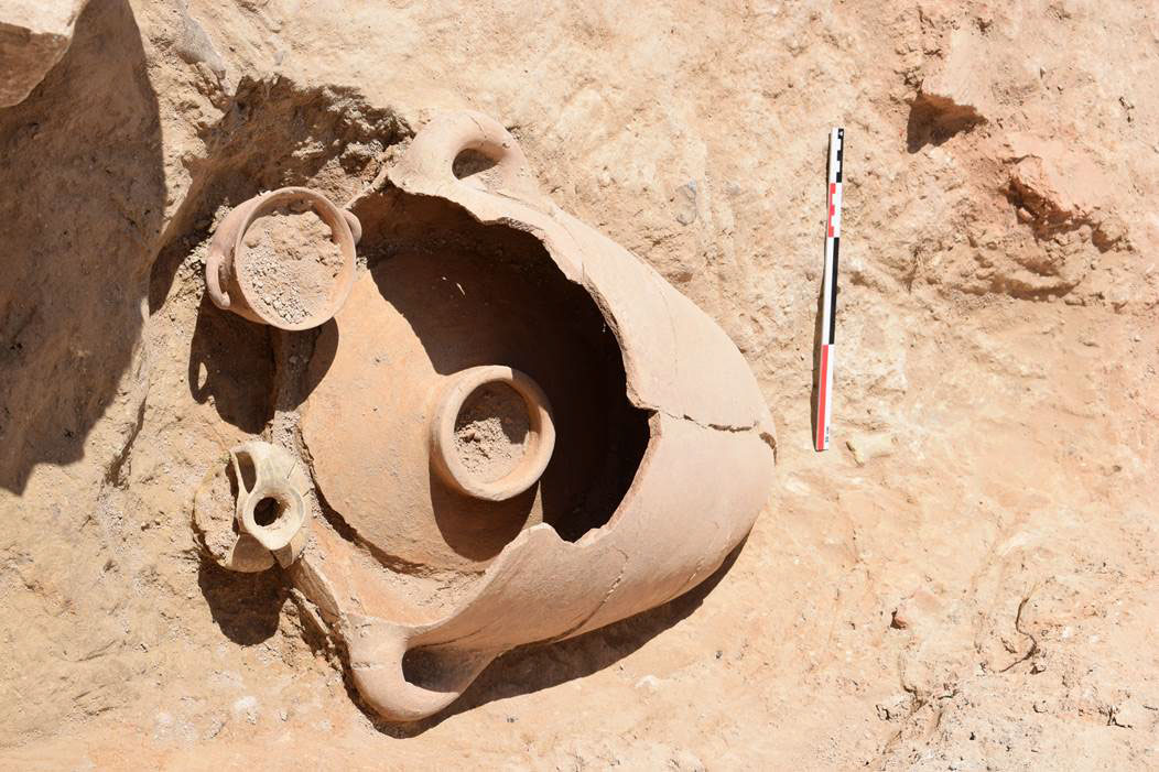 Παμπούλα: Ταφή βρέφους μέσα σε χαναανίτικο αμφορέα εντοπίστηκε κάτω από ένα δάπεδο (φωτ.: Τμήμα Αρχαιοτήτων Κύπρου).
