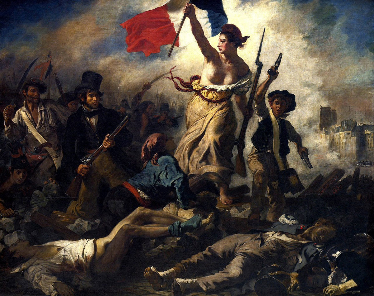 «Η Ελευθερία οδηγεί το Λαό», έργο του Ευγένιου Ντελακρουά, 1830. Μουσείο του Λούβρου, Παρίσι.
