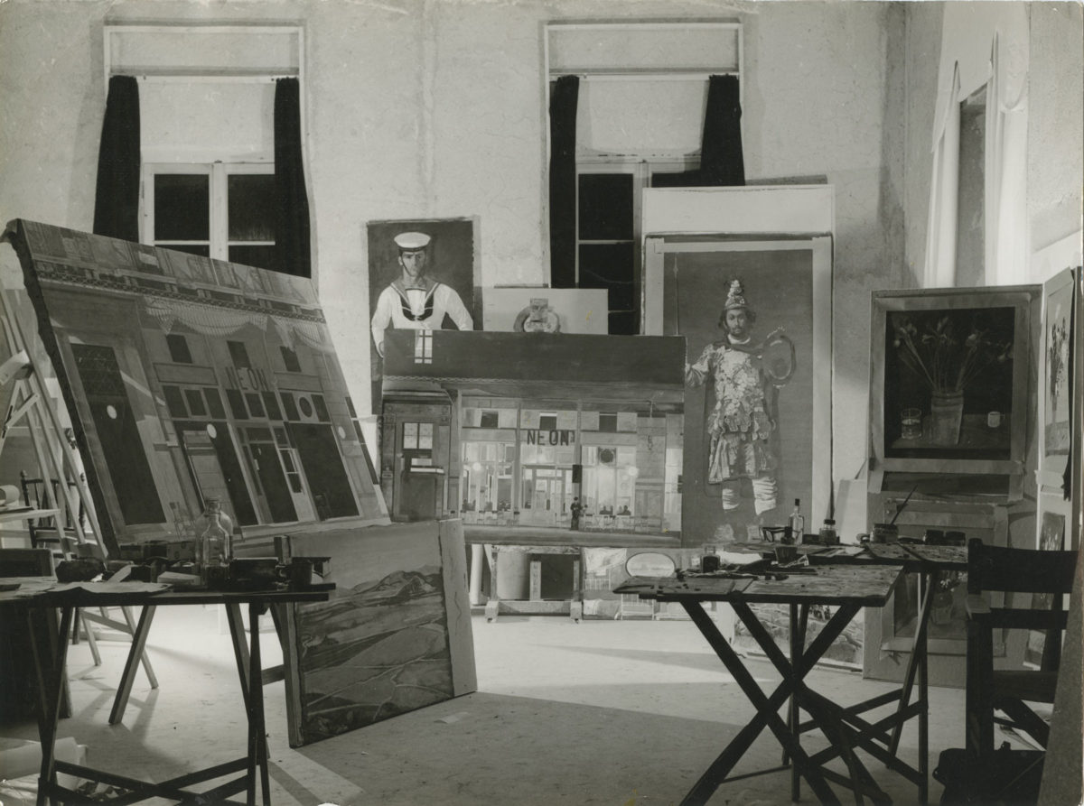 Το εργαστήριο του Γιάννη Τσαρούχη.