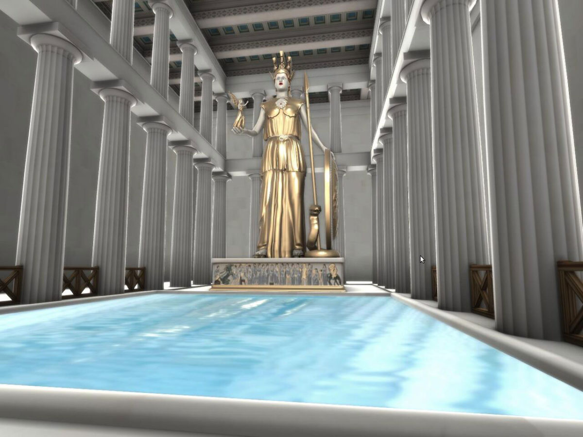 Ο επισκέπτης έχει την ευκαιρία να δει ναούς και αγάλματα τα οποία δεν διασώζονται μέχρι σήμερα, όπως ο γλυπτός διάκοσμος του Παρθενώνα με το χρυσελεφάντινο άγαλμα της θεάς Αθηνάς. 