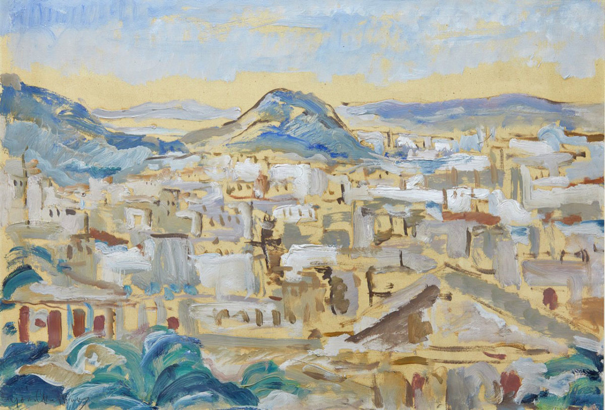 Sirak Skitnik (1883-1943), «Αθήνα», 1935. Λάδι σε χαρτί, 42x61 εκ.
