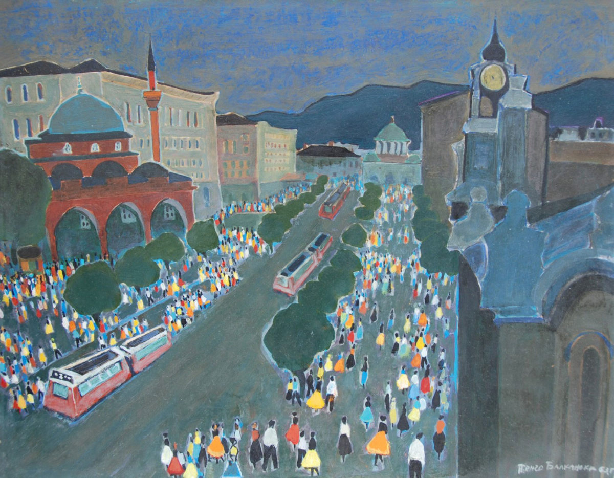 Pencho Balkanski (1908-1985). «Σόφια», 1960. Μονοτυπία, 38x50 εκ.