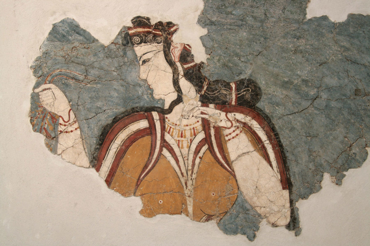 Η Τοιχογραφία της Μυκηναίας, Θρησκευτικό Κέντρο Μυκηνών, 13ος αι. π.Χ. © Εθνικό Αρχαιολογικό Μουσείο/ΤΑΠ.