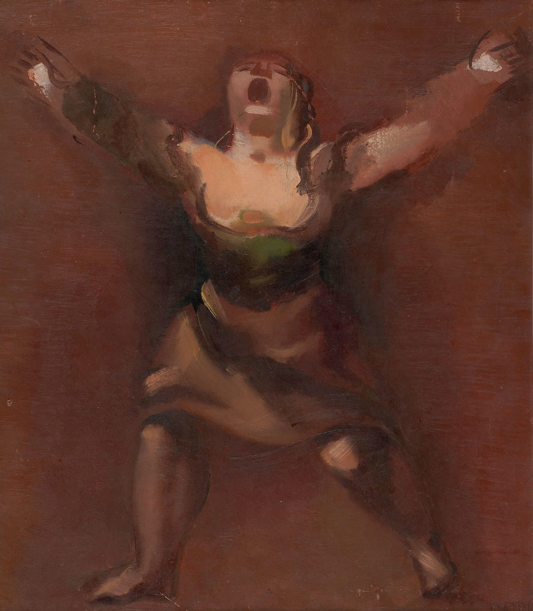 Σολομών Νικρίτιν, «Γυναίκα που ουρλιάζει», 1928, λάδι σε καμβά, 60,7x51,8 εκ. (Πηγή: ΚΜΣΤ-Συλλογή Κωστάκη).