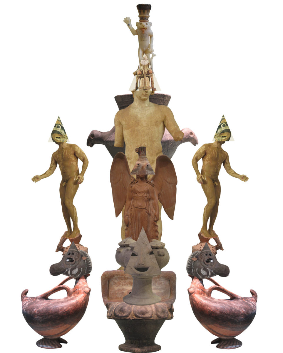 Έργο του HOPE από την έκθεση «Μy sons, too young then» στο Αρχαιολογικό Μουσείο Άνδρου.