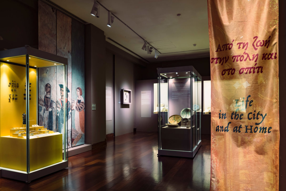 Άποψη της έκθεσης «Λευκωσία: Η γέννηση και η εξέλιξη μιας πρωτεύουσας. Βυζαντινή – Μεσαιωνική περίοδος» που παρουσιάζεται στο Λεβέντειο Δημοτικό Μουσείο Λευκωσίας.