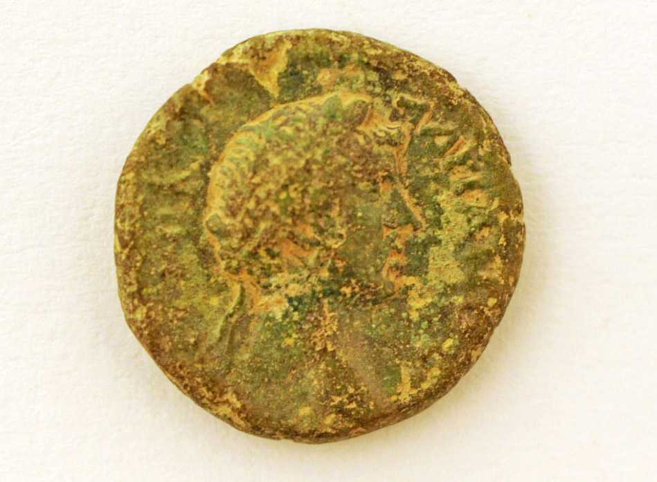 Νόμισμα που αποκαλύφθηκε κατά τη διάρκεια της ανασκαφής στο ανακτορικό κτήριο της Ζωμίνθου (φωτ.: ΥΠΠΟΑ / Εν Αθήναις Αρχαιολογική Εταιρεία). 