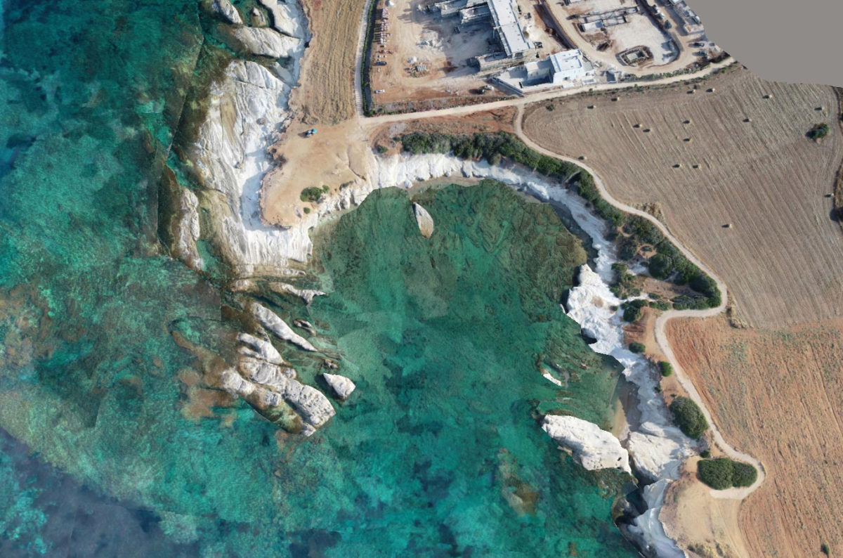 Γερόνησος: τρισδιάστατο μοντέλο της περιοχής (φωτ.: Τμήμα Αρχαιοτήτων Κύπρου).