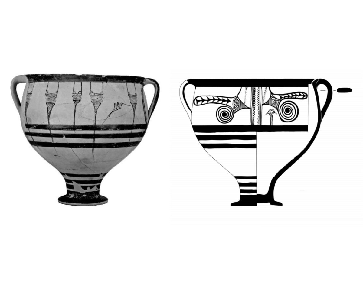 Κρατήρας από τις Κουκουναριές (Αρ. Κατ. Μουσείου Πάρου 2027).