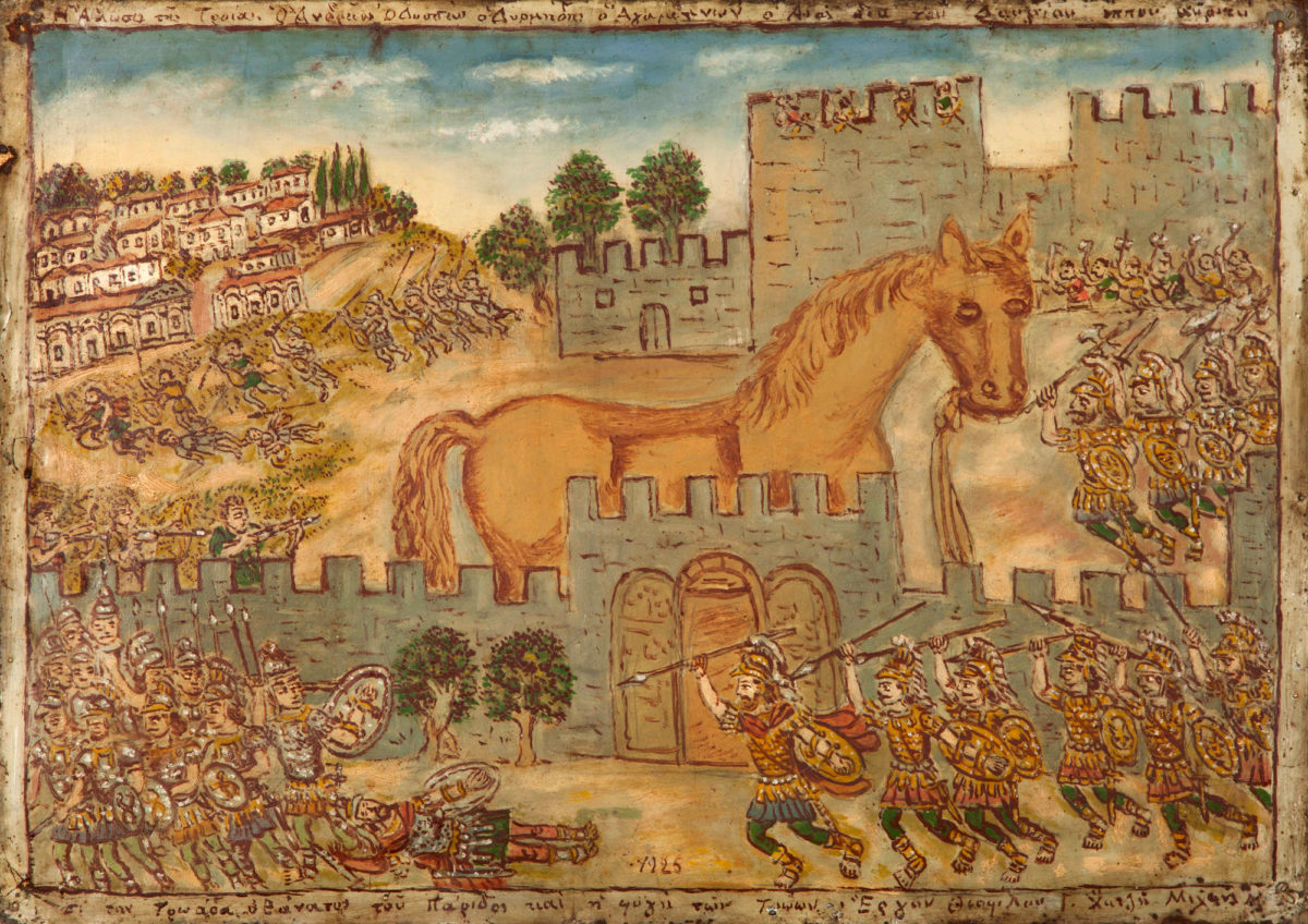 Θεόφιλος Χατζημιχαήλ, «Ο Δούρειος Ίππος» (φωτ.: ΑΠΕ-ΜΠΕ).