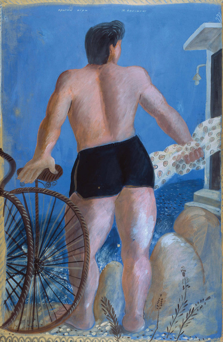 Αλέκος Φασιανός, «Πρωινή αύρα», 1989, ακρυλικό σε μουσαμά, 155x100 εκ. 