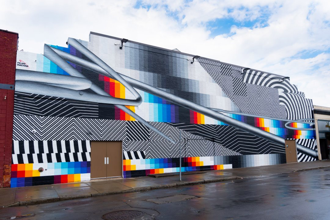 Μια φουτουριστική τοιχογραφία στη Νέα Υόρκη