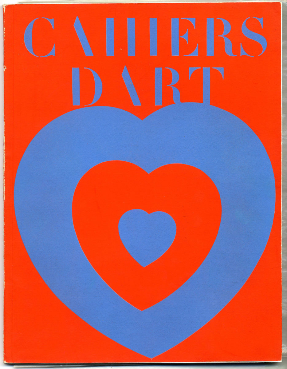 Το εμβληματικό εξώφυλλο με τις ομόκεντρες καρδιές του Marcel Duchamp, «Cœurs Volants» στο τεύχος 1-2 των Cahiers d’Art, 1936. Marcel Duchamp © Association Marcel Duchamp / Adagp, Paris 2019 και ευγενική παραχώρηση των εκδόσεων Cahiers d’Art.